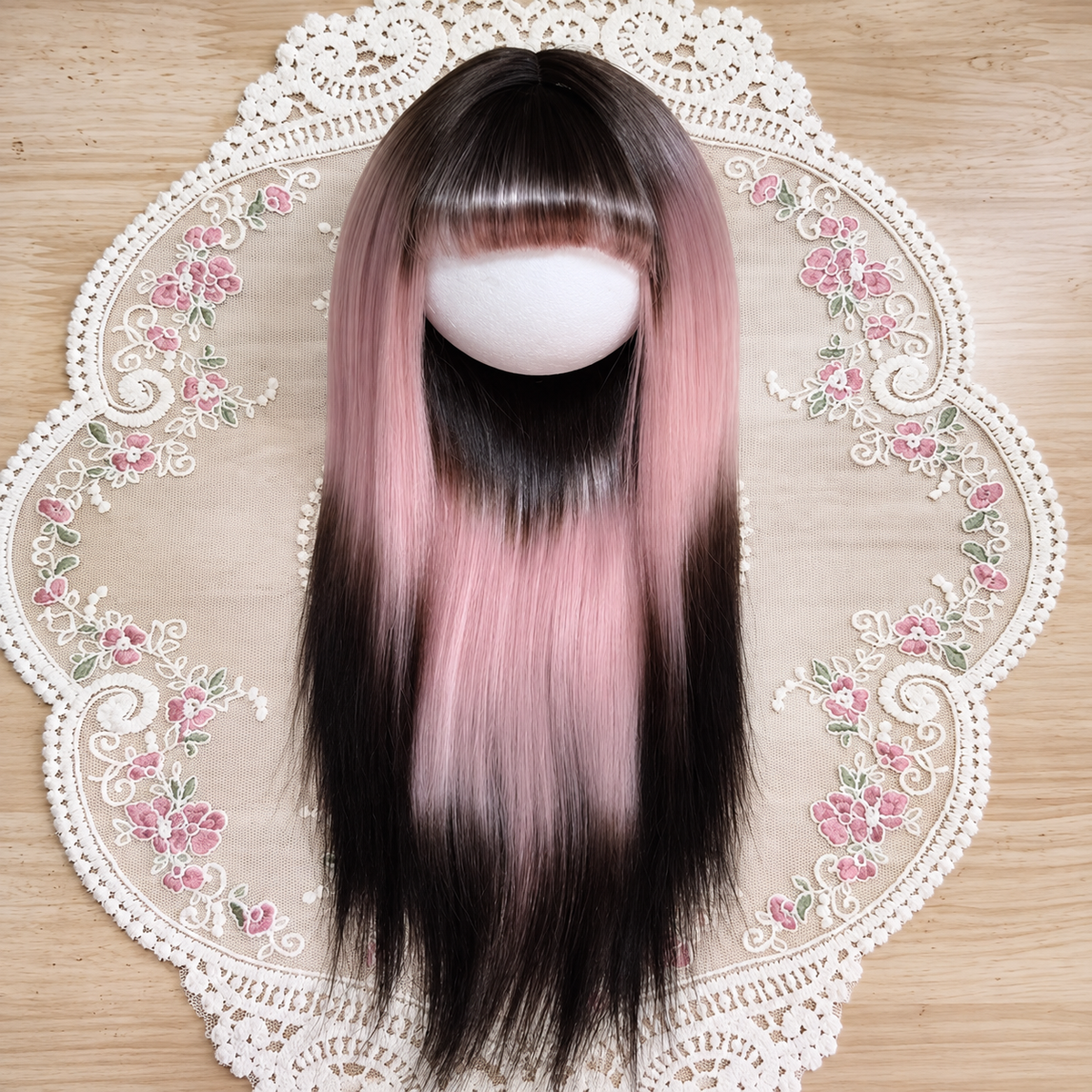 Handmade Ombre Mohair Wig for Blythe Dolls – Custom Hard Cap Doll Wid