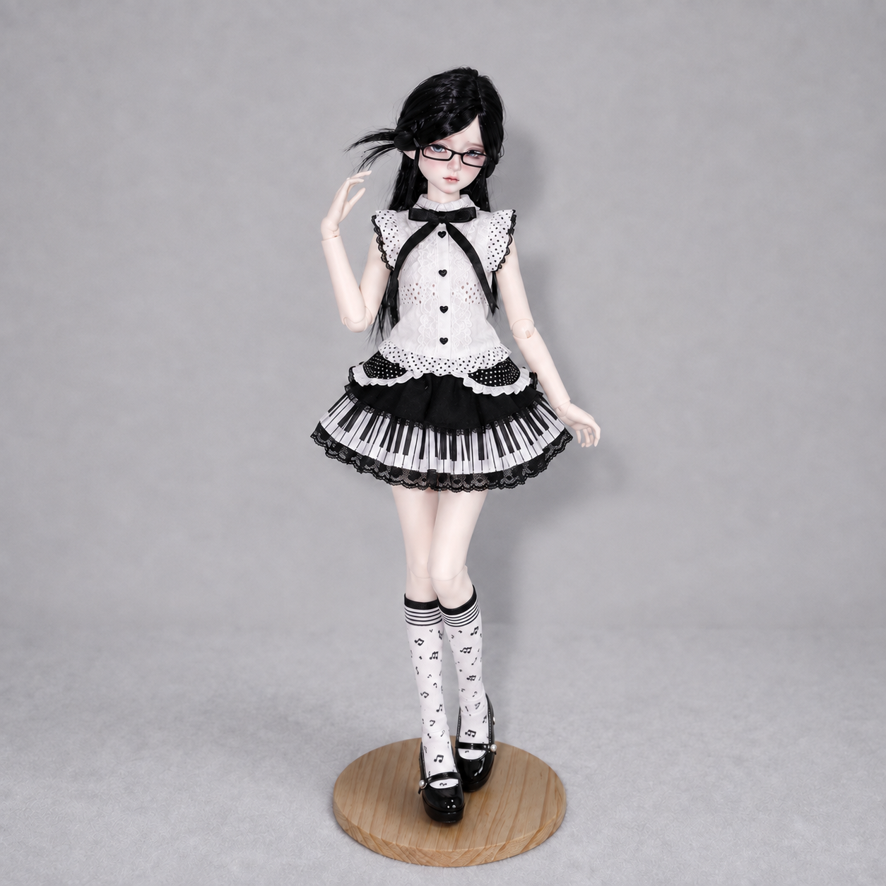 Printed Cotton Lace Doll Dress Set for Blythe OB22 OB24 Azone