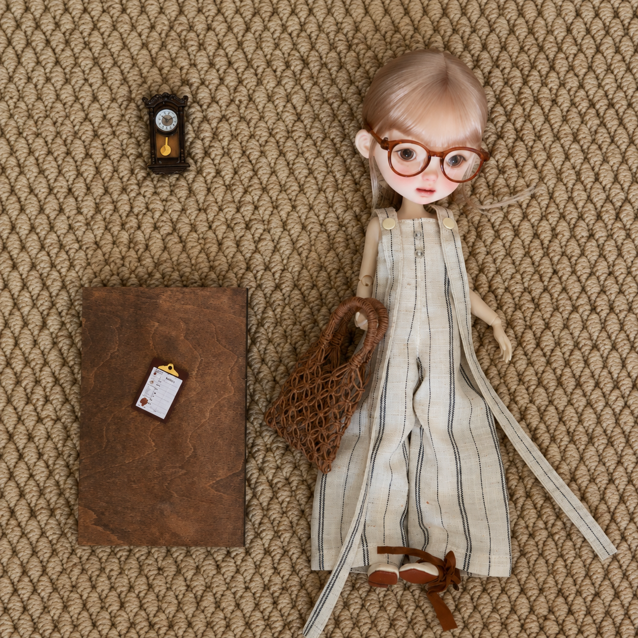 Cotton Linen Doll Overalls for Blythe OB22 OB24 – Casual Suspender Pants Outfit