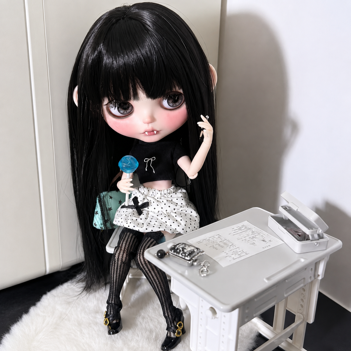 Customized Blythe Doll Full Set – Handmade Doll with Wig, Outfit & 19-Joint Body