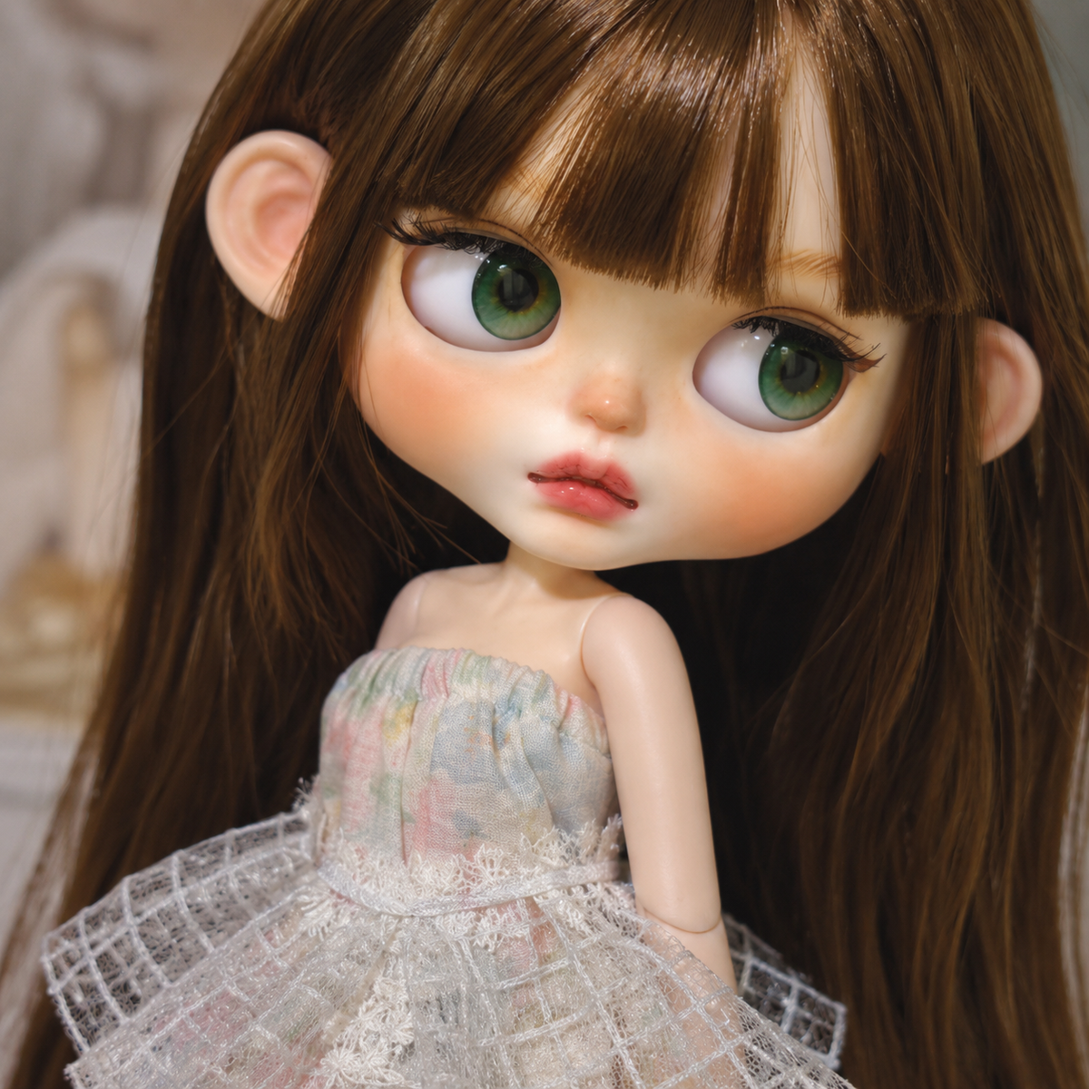 Customized Blythe Doll Full Set – Handmade Doll with Wig, Outfit & 19-Joint Body