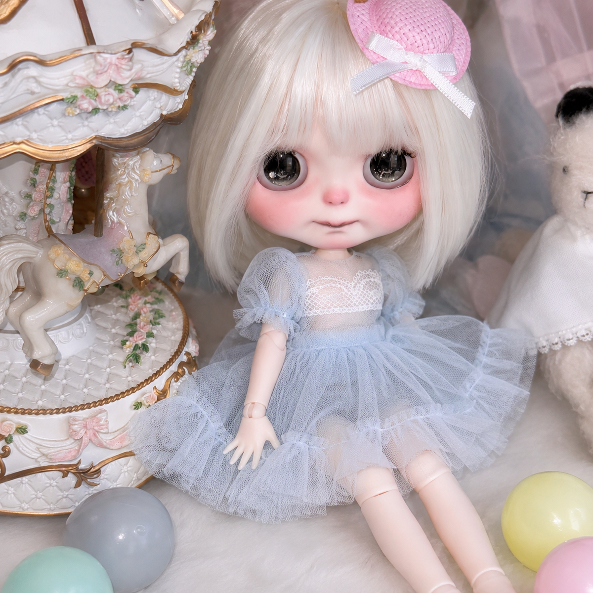 Customized Blythe Doll Full Set – Handmade Doll with Wig, Outfit & 19-Joint Body