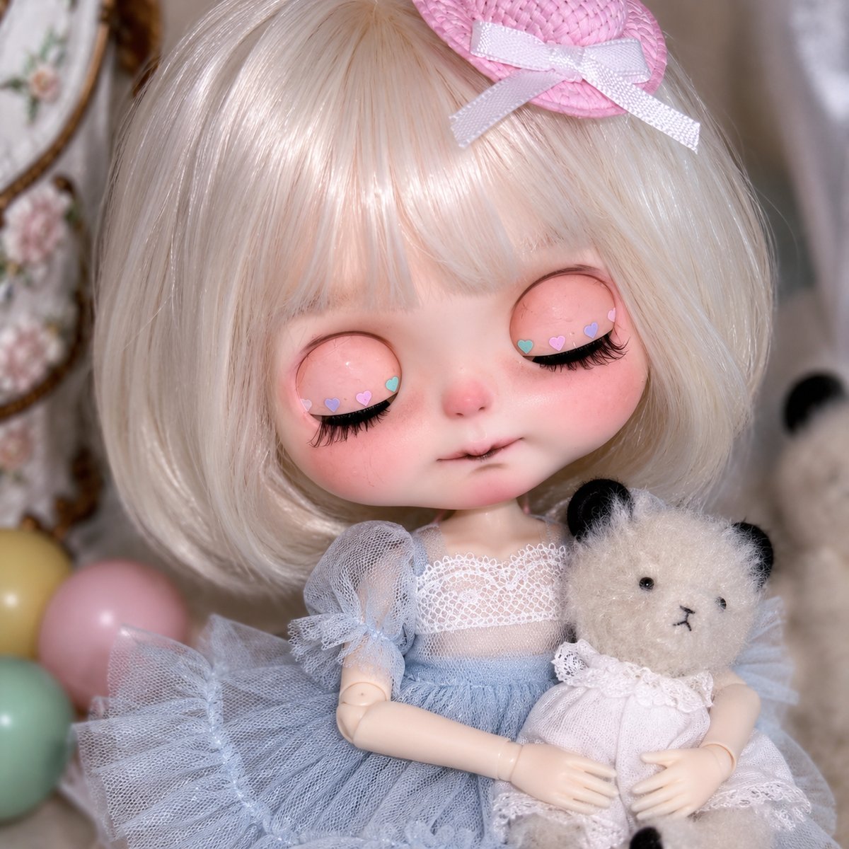 Customized Blythe Doll Full Set – Handmade Doll with Wig, Outfit & 19-Joint Body