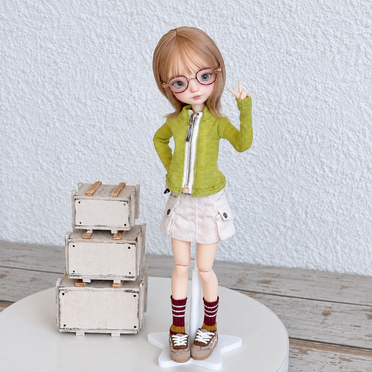 Y2K Zip Up Doll Top for Blythe OB22 OB24 Azone - handmade by Umberloom Studio, view 4 of 7