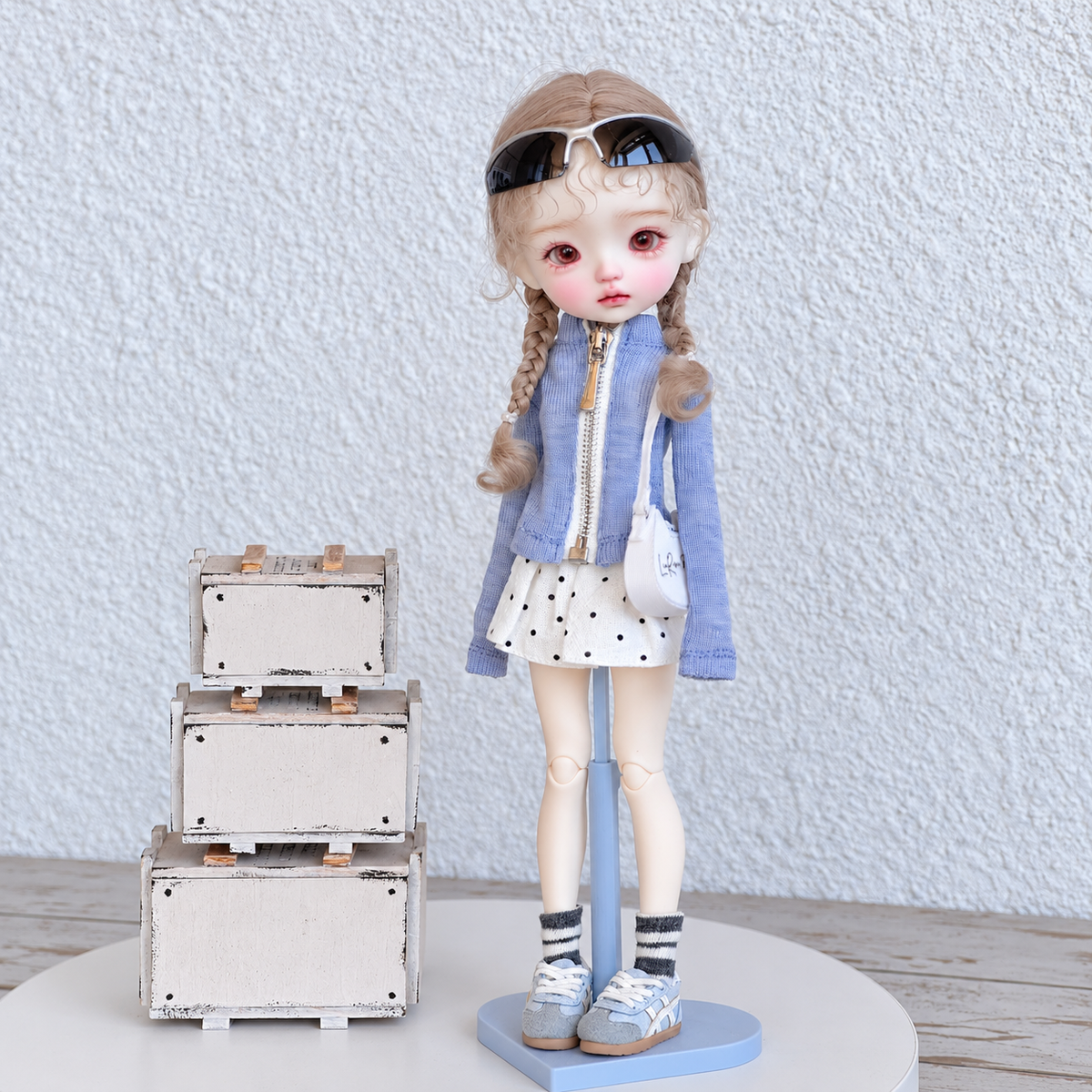 Y2K Zip Up Doll Top for Blythe OB22 OB24 Azone - handmade by Umberloom Studio, view 3 of 7