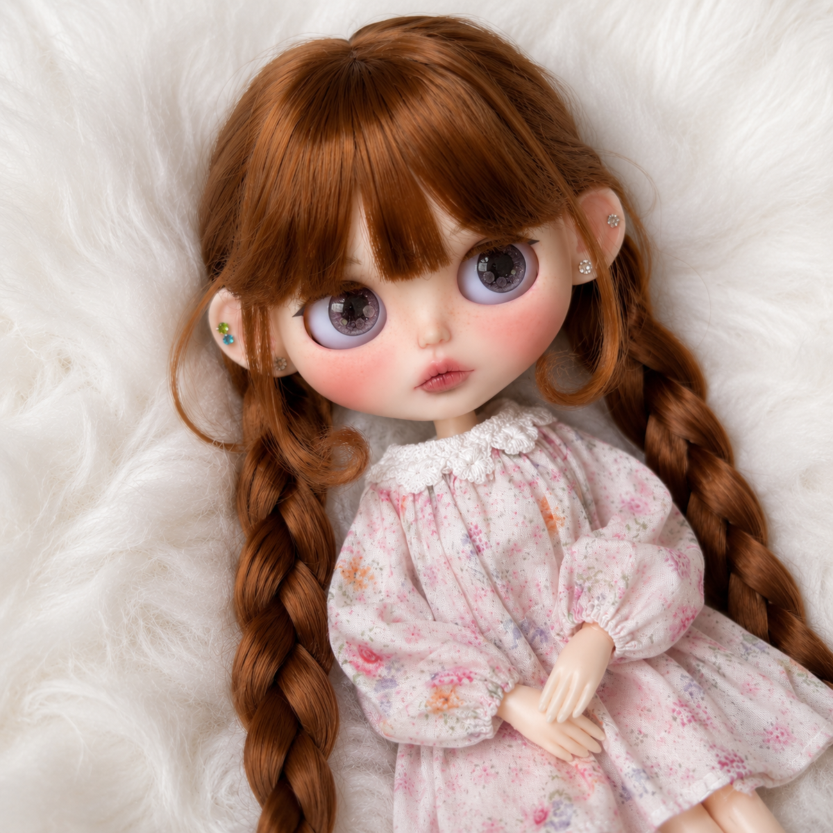 Customized Blythe Doll Full Set – Handmade Doll with Wig, Outfit & 19-Joint Body
