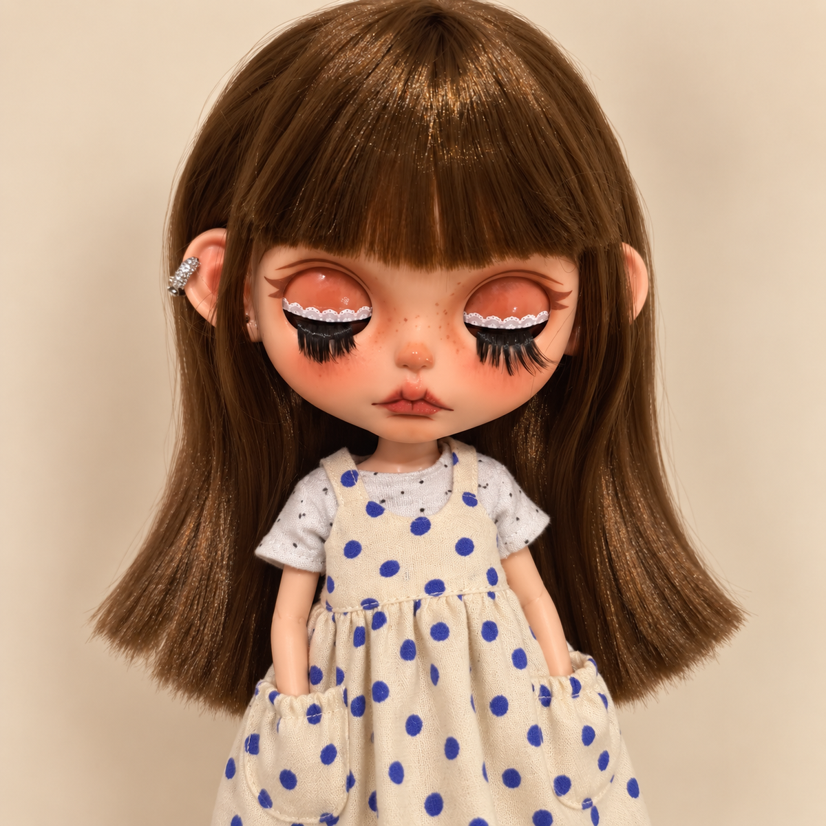 Customized Blythe Doll Full Set – Handmade Doll with Wig, Outfit & 19-Joint Body