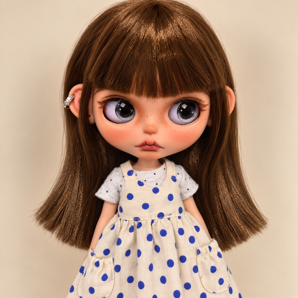 Customized Blythe Doll Full Set – Handmade Doll with Wig, Outfit & 19-Joint Body