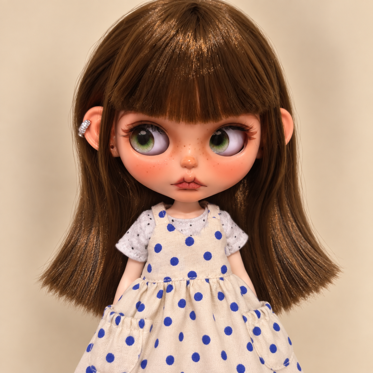 Customized Blythe Doll Full Set – Handmade Doll with Wig, Outfit & 19-Joint Body