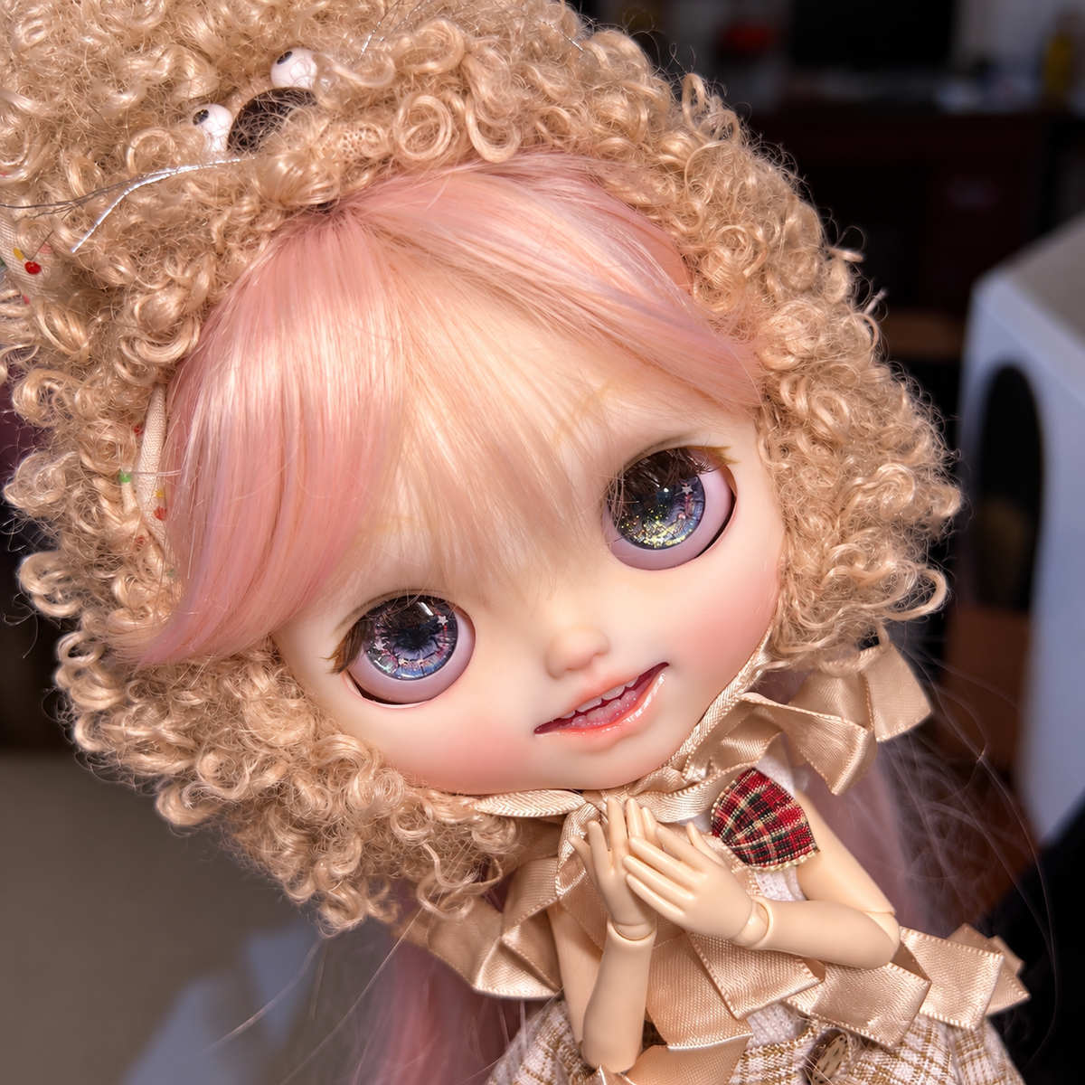 Customized Blythe Doll Full Set – Handmade Sculpted Open-Mouth Doll with 19-Joint Body