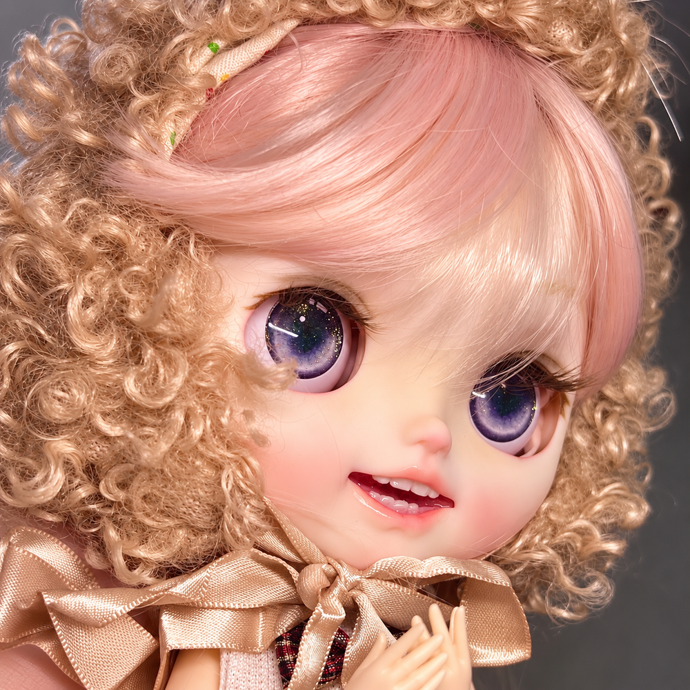 Customized Blythe Doll Full Set – Handmade Sculpted Open-Mouth Doll with 19-Joint Body