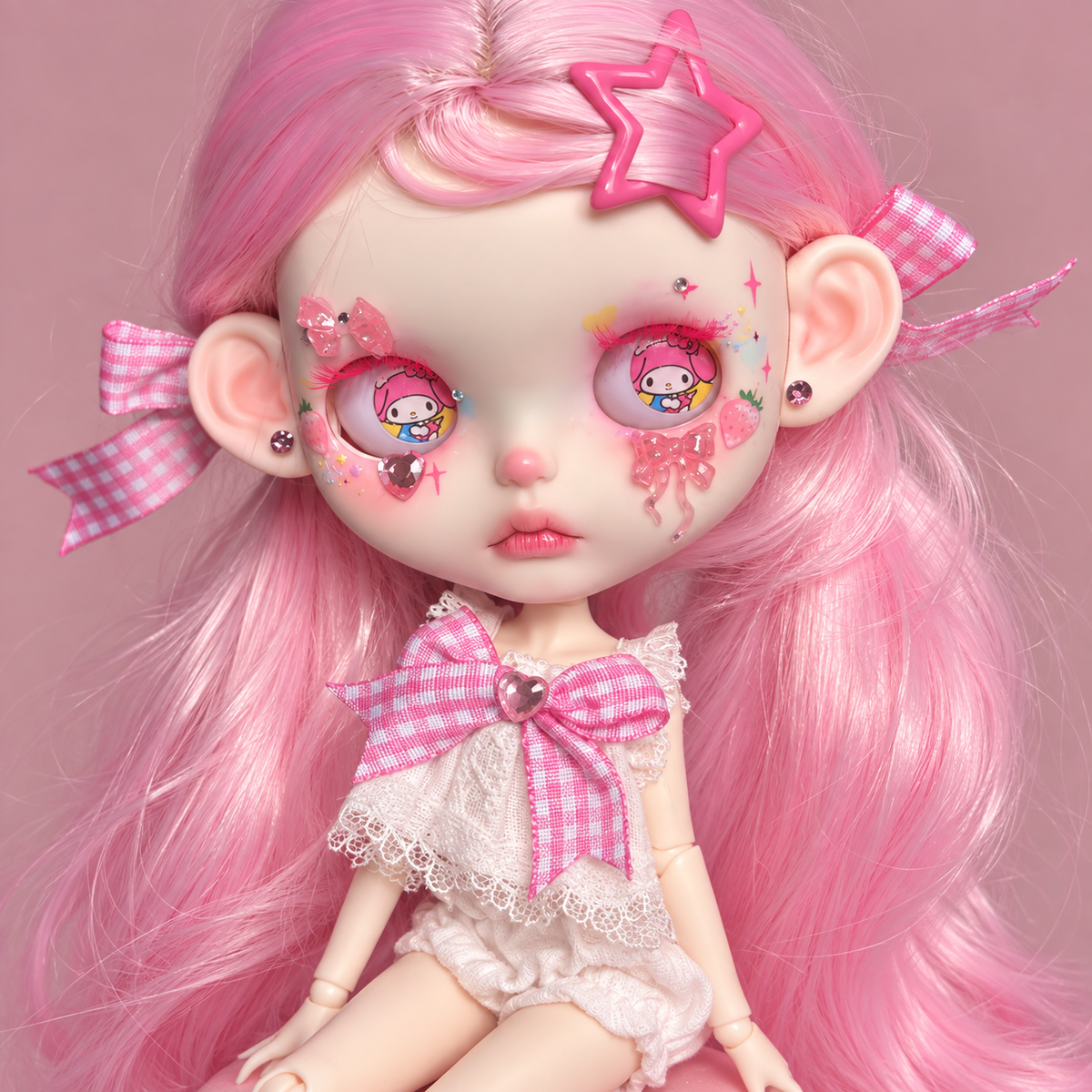 Customized Blythe Doll Full Set – Handmade Doll with Wig, Outfit & 19-Joint Body