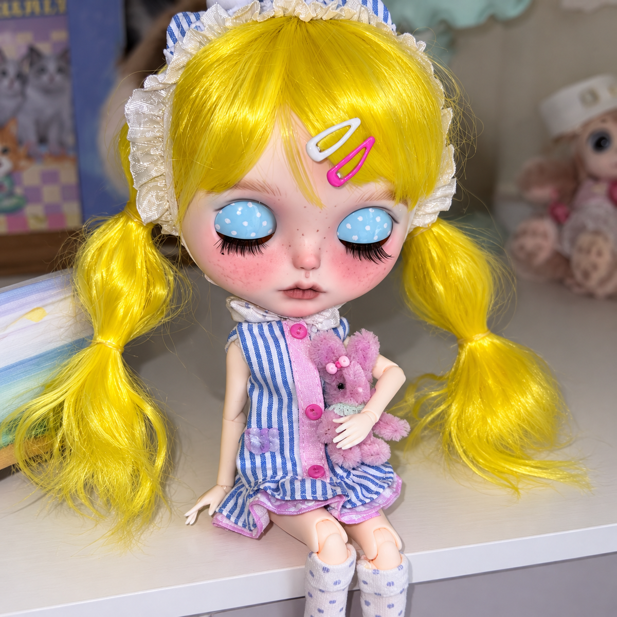 Customized Blythe Doll Full Set – Handmade Doll with Wig, Outfit & 19-Joint Body