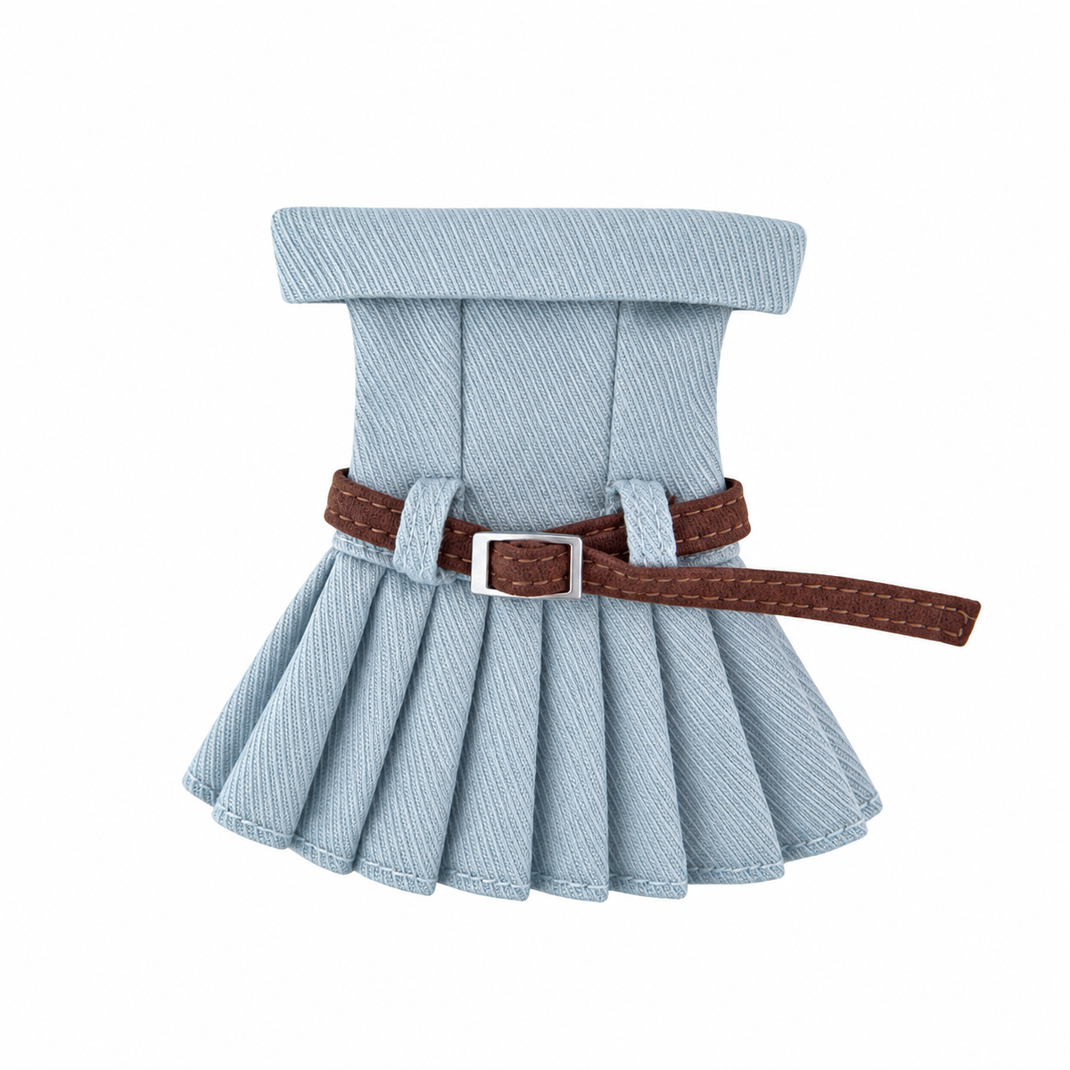 Off Shoulder Pleated Doll Dress with Belt for Blythe OB22 OB24 Dolls