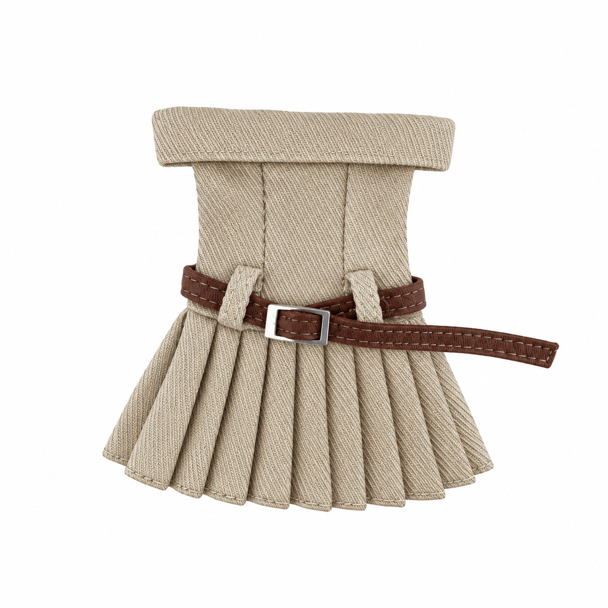 Off Shoulder Pleated Doll Dress with Belt for Blythe OB22 OB24 Dolls