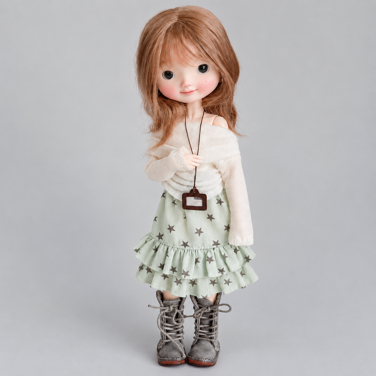 Star Print Long Doll Dress for Azone OB22 Blythe Dolls