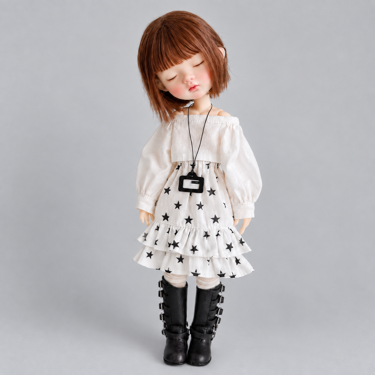 Star Print Long Doll Dress for Azone OB22 Blythe Dolls