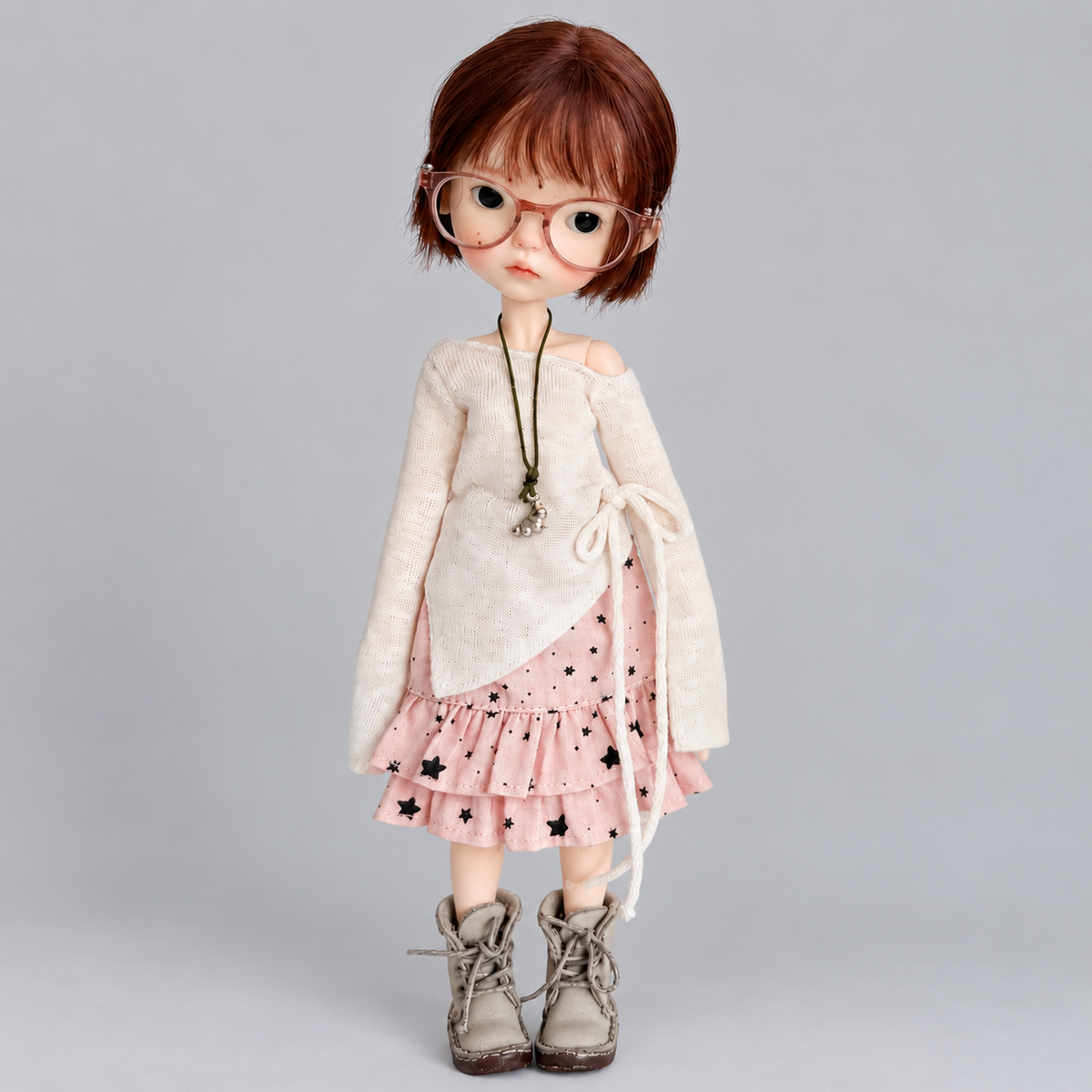 Star Print Long Doll Dress for Azone OB22 Blythe Dolls