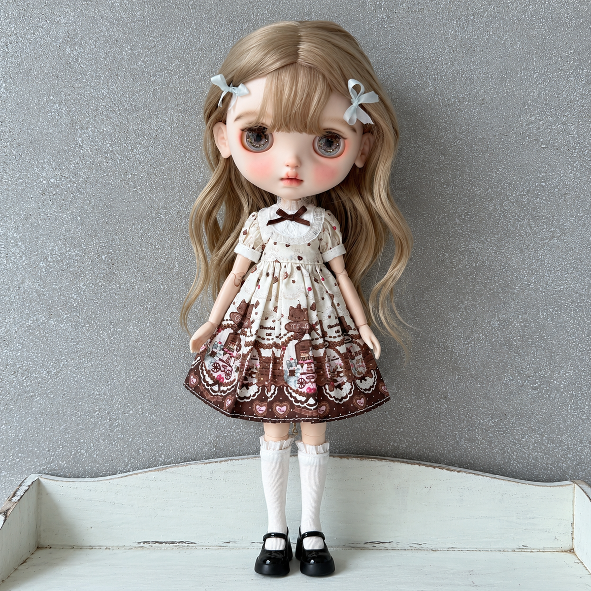 Lolita Short Sleeve Doll Dress for Blythe OB24 ob22 Dolls