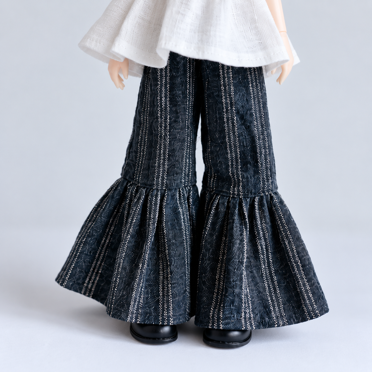 Puff Sleeve Cotton Linen Blouse for Azone OB22 OB24 Blythe Dolls