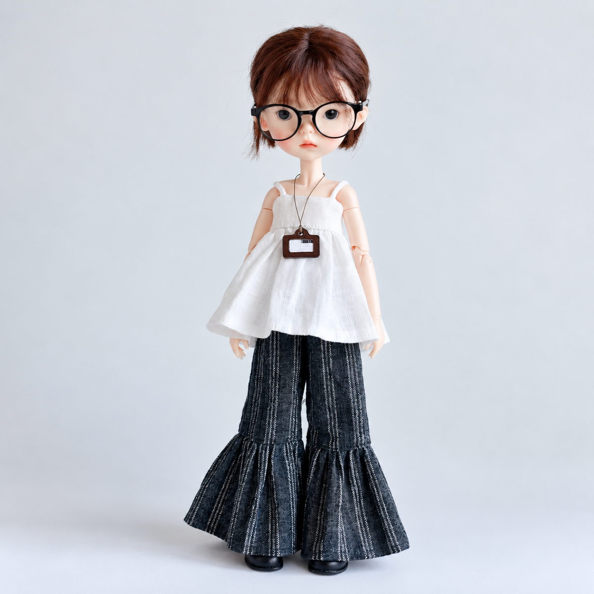 Cotton Linen Flared Pants for Azone OB22 Blythe Dolls