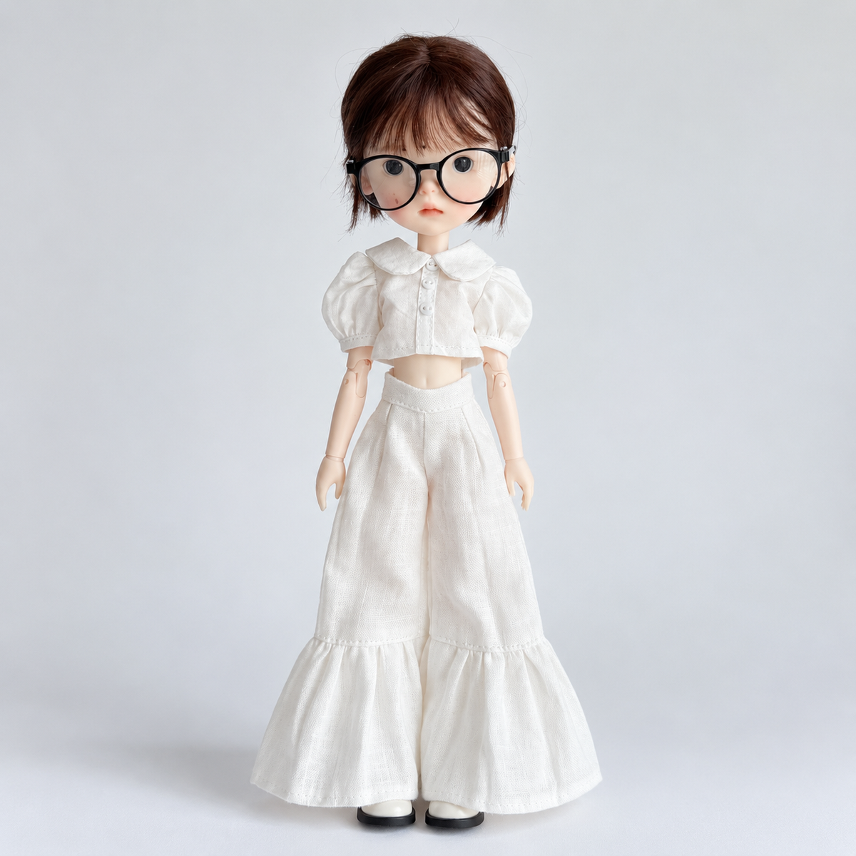 Cotton Linen Flared Pants for Azone OB22 Blythe Dolls
