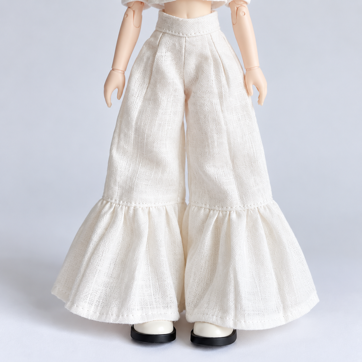 Cotton Linen Flared Pants for Azone OB22 Blythe Dolls