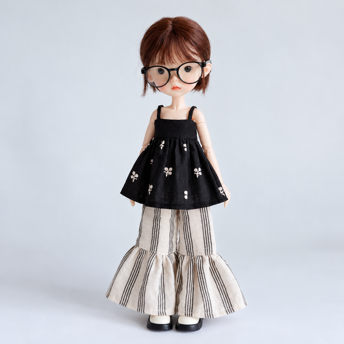 Cotton Linen Flared Pants for Azone OB22 Blythe Dolls