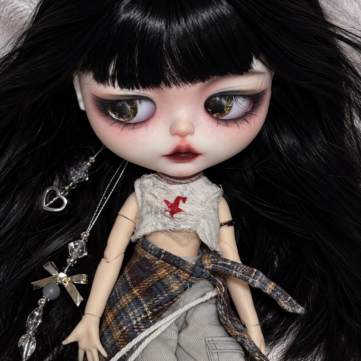 Customized Blythe Doll Full Set – Handmade Doll with Wig, Outfit & 19-Joint Body