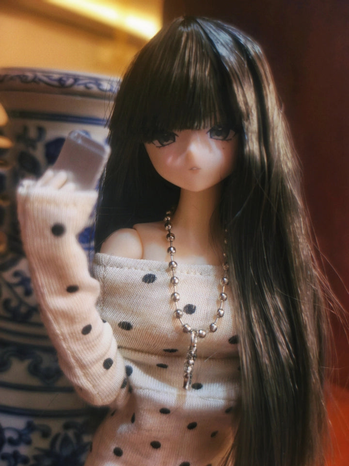 Polka Dot Turtleneck Doll T-Shirt for Azone OB22 Blythe Dolls