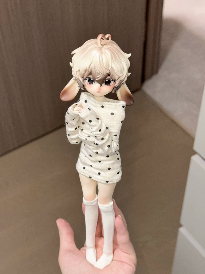 Polka Dot Turtleneck Doll T-Shirt for Azone OB22 Blythe Dolls