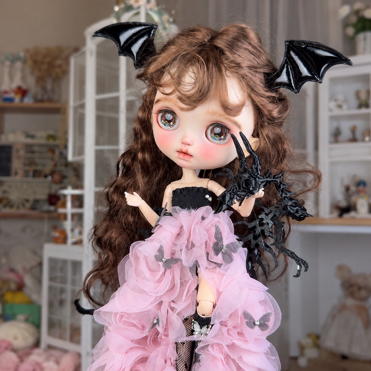 Vintage Lace Formal Doll Dress for Blythe OB22 OB24 Dolls