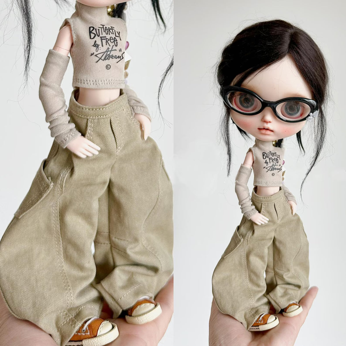 Baggy Cargo Pants for Blythe OB22 Azone 1/6 Dolls